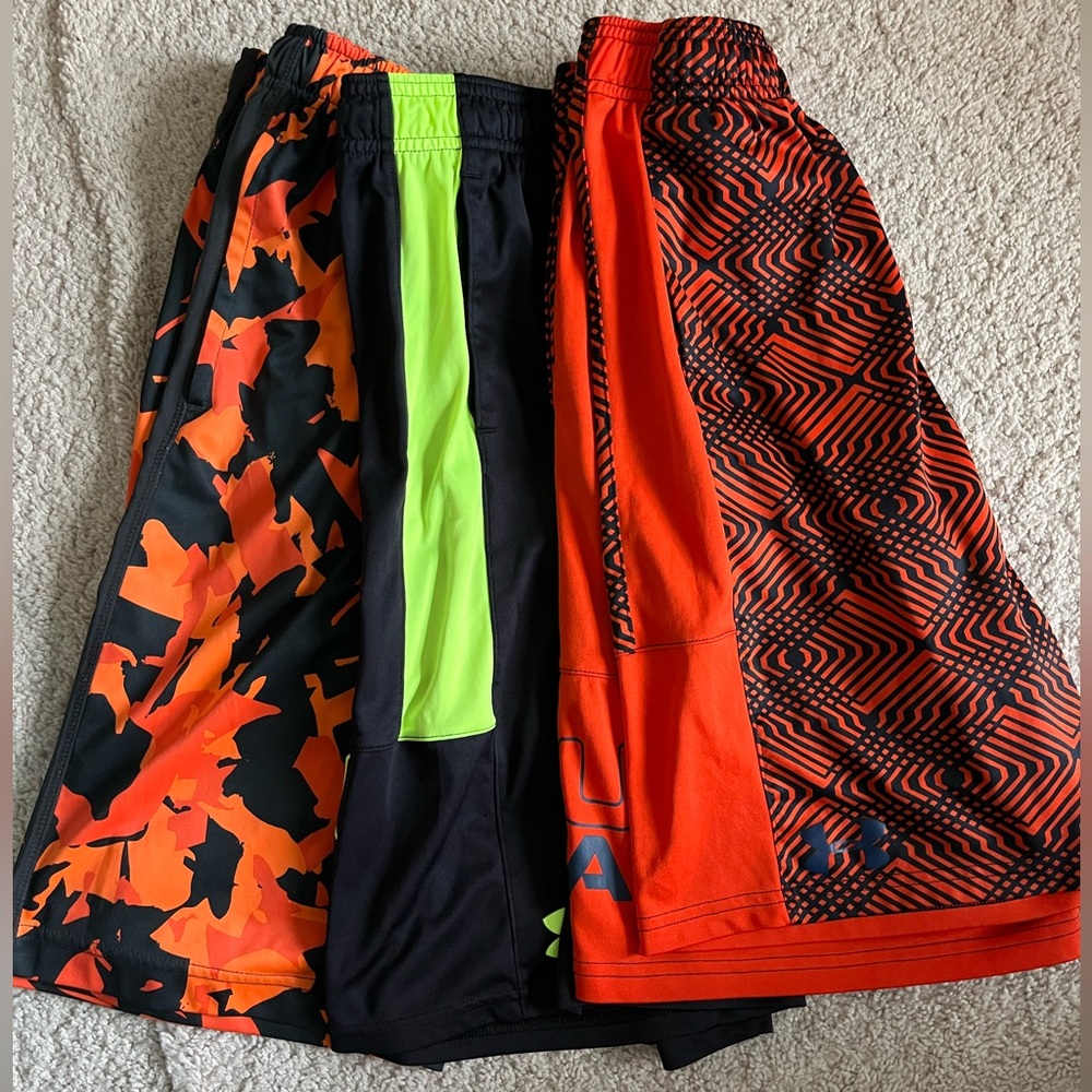 Lot Of Boys Premium Athletic Shorts Youth Size L Large Nike and UA 🏀
